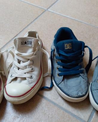 2 paia di scarpe n° 33 All Star DC shoes