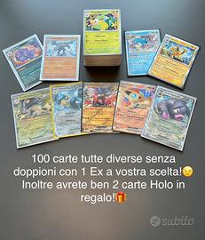 100 Carte Pokémon Scarlatto e Violetto 151 + 1 Ex - Collezionismo In  vendita a Udine