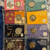 coin card da 2 di San Marino, Francia e Croazia