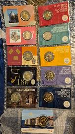 coin card da 2 di San Marino, Francia e Croazia