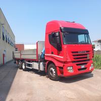 IVECO Stralis 500 - 6x2 - cassone fisso + gru COPM