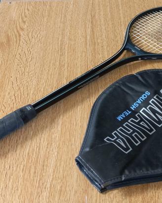 Racchetta Yamaha da squash vintage con custodia