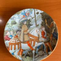 T. Limoges, piatto di porcellana. Viaggio dei Re