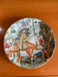 T. Limoges, piatto di porcellana. Viaggio dei Re