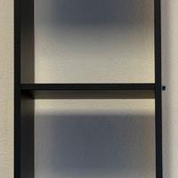 LIBRERIA IN LAMINATO EFFETTO TESSUTO GRIGIO