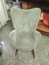Sedia a dondolo relax MEUBLE COSY - Grigio