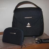 Borsa blu Roberta di Camerino con borsello