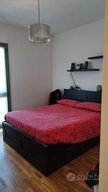 letto contenitore Ikea brimnes nero 