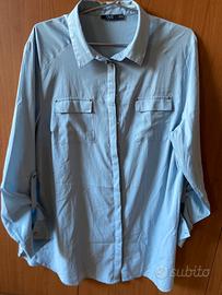 Camicia donna celeste, woman’s shirt light blue