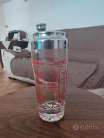 Shaker Vetro Anni 60 70 Con Dosatore Ricette Cockt