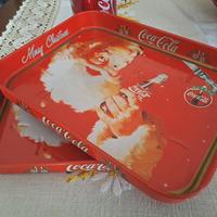 Coppia di vassoi Coca cola 
