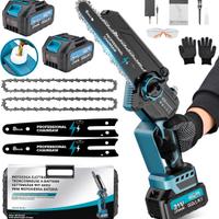Mini Motosega a Batteria, 8 Pollici Motosega Elett