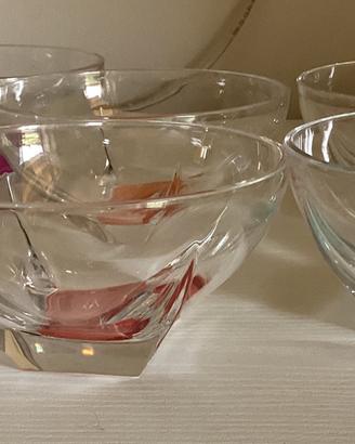 Set 6 coppette in vetro colorate per dessert o ape