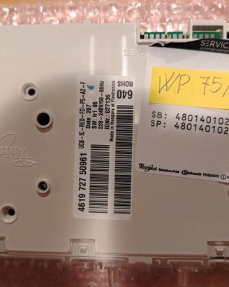 Scheda lavastoviglie Whirlpool mod. WP 75/4