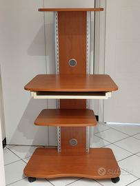 Scrivania  noce con rifiniture  argentate