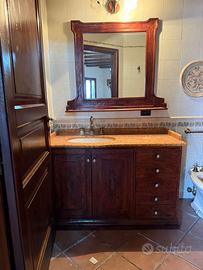 Mobile Bagno con Specchio in legno