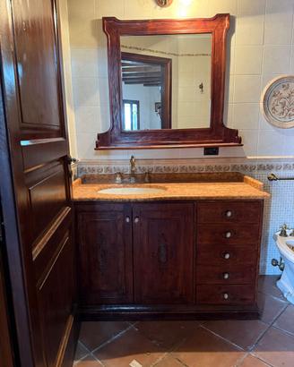 Mobile Bagno con Specchio in legno