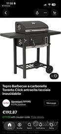 Barbecue grill a carbonella