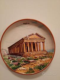 Piatto decorato a mano Paestum 