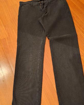 Pantaloni uomo 4/10 neri eleganti casual