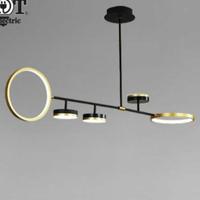 Lampadario a sospensione led 37w nero e oro