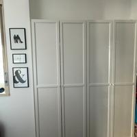 Due librerie/scarpiere bianche opaco