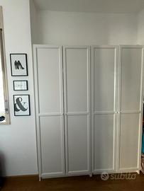 Due librerie/scarpiere bianche opaco