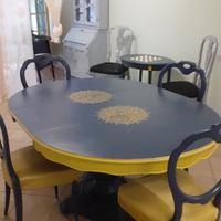 Tavolo rotondo allungabile shabby 