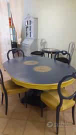 Tavolo rotondo allungabile shabby 