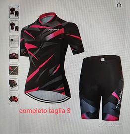 completo bici donna pantaloncino corto e giubbotto