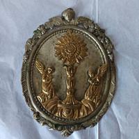 Medaglione reliquario religioso ex voto