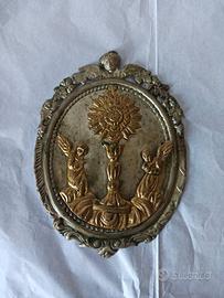 Medaglione reliquario religioso ex voto