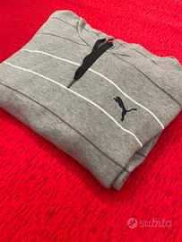Felpa Puma grigia con cappuccio e tasca a marsupio