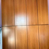 Armadio 6 vani in legno color ciliegio