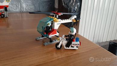 LEGO 6664 Elicottero bianco +1 moto +2 pupini