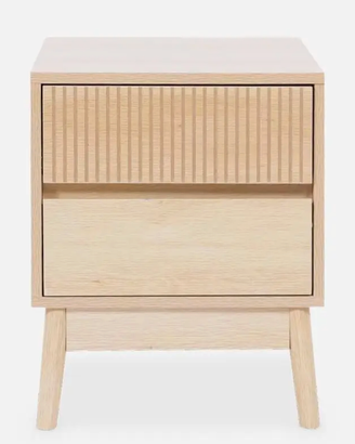 🌿 Comodino Scandinavo - Legno e Pino (Nuovo)