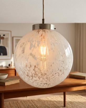 Lampadario vintage in vetro soffiato