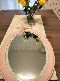 Specchio cornice rosa per bimbi
