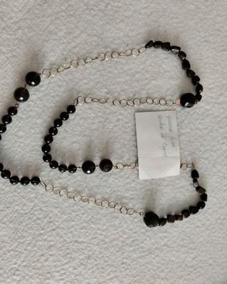 Collana in quarzo e occhio di tigre