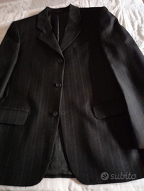 Abito da uomo Prestige nero gessato taglia 48