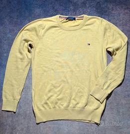 Tommy Hilfiger maglione M giallo cotone cashmere