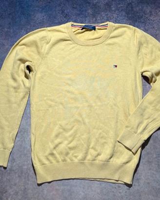 Tommy Hilfiger maglione M giallo cotone cashmere