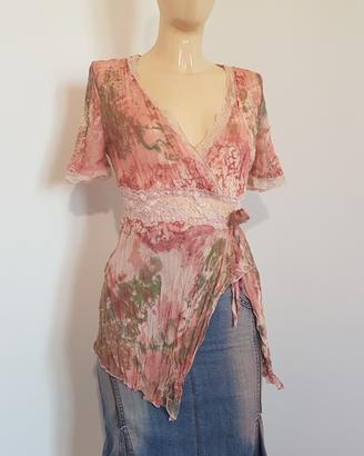Top rosa Moonlight y2k 