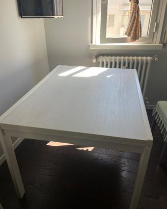 Tavolo bianco, stile shabby chic, allungabile
