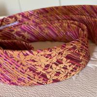 Cravatta KENZO slim fucsia oro 100% seta