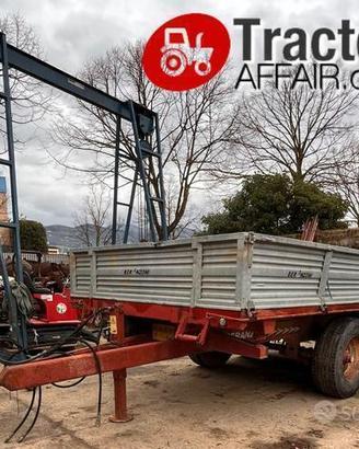 Rimorchio agricolo 2 assi 110 q.li ribaltabile