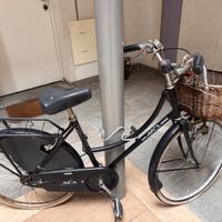 Bicycle with lock and lights