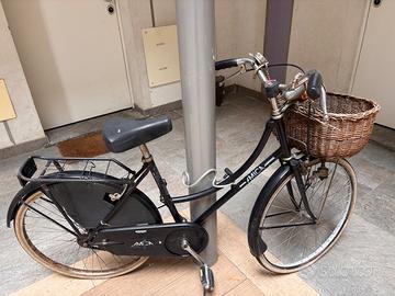 Bicycle with lock and lights