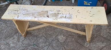 antica panca in legno 