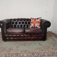 divano Chester Chesterfield cuoio inglese original